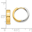 10k Two-tone Hinged Hoop Earrings