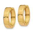 10k Yellow Gold Square Hinged Hoop Earrings