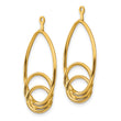 10k Polished Fancy Teardrop Earring Jackets - Birthstone Company