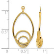 10k Polished Fancy Teardrop Earring Jackets - Birthstone Company