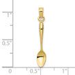 10K 3-D Table Spoon Pendant