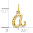 10k Yellow Gold Letter a Initial Charm