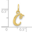 10k Yellow Gold Letter c Initial Charm