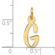 10k Large Slanted Block Initial G Charm