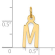 10k Large Slanted Block Initial M Charm