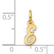 10k Small Script Initial E Charm