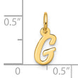 10k Small Script Initial G Charm