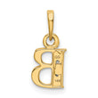 10K and Rhodium Diamond Initial B Pendant