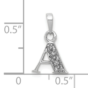 10KW Diamond Initial A Pendant