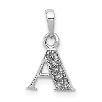 10KW Diamond Initial A Pendant