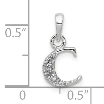 10KW Diamond Initial C Pendant