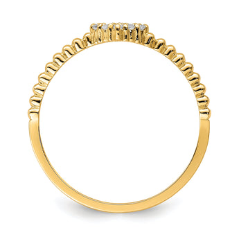 10K Heart CZ Ring