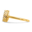 10k Tiara Collection Polished Pear CZ Ring