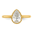 10k Tiara Collection Polished Pear CZ Ring