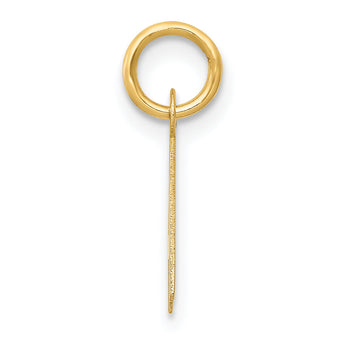 10k Small Slanted Block Initial A Charm