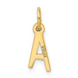 10k Small Slanted Block Initial A Charm