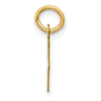 10k Small Slanted Block Initial F Charm