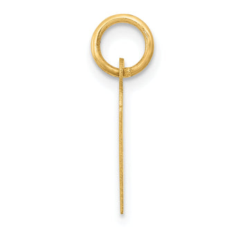 10k Small Slanted Block Initial H Charm