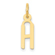 10k Small Slanted Block Initial H Charm