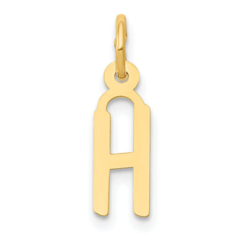 10k Small Slanted Block Initial H Charm