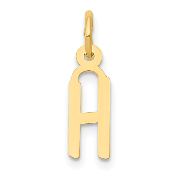 10k Small Slanted Block Initial H Charm