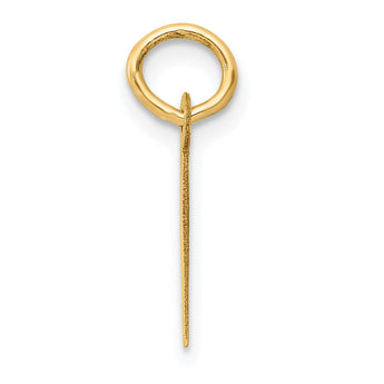 10k Small Slanted Block Initial I Charm