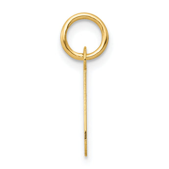 10k Small Slanted Block Initial J Charm