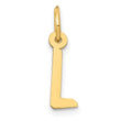 10k Small Slanted Block Initial L Charm
