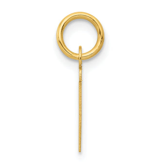 10k Small Slanted Block Initial T Charm