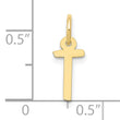 10k Small Slanted Block Initial T Charm