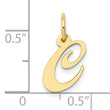 10K Small Fancy Script Initial C Charm