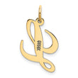 10K Small Fancy Script Initial L Charm