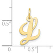 10K Small Fancy Script Initial L Charm