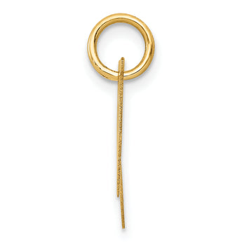 10K Small Fancy Script Initial N Charm