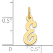 10k Small Script Initial E Charm