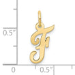 10k Small Script Initial F Charm