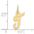 10k Small Script Initial T Charm