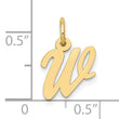 10k Small Script Initial W Charm