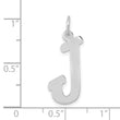 10k White Gold Small Script Initial J Charm