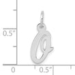 10k White Gold Small Script Initial O Charm