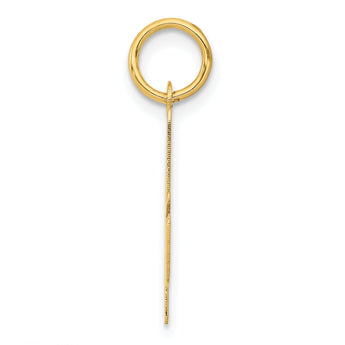 10K Medium Script Letter A Initial Charm