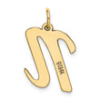 10k Large Script Letter N Initial Charm
