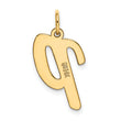 10k Large Script Letter P Initial Charm