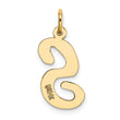 10k Large Script Letter S Initial Charm