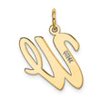 10k Large Script Letter W Initial Charm