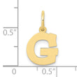 10k Small Block Initial G Charm