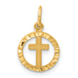 10k Eternal Life Cross Charm