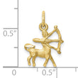 10k Sagittarius Zodiac Charm