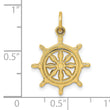10k Ships Wheel Charm