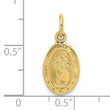 10k Saint Christopher Medal Charm